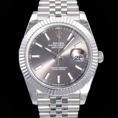 로렉스 남성용 904L스틸!! 2022신형 데이저스트 41mm II m126334 그레이 다이얼 야광 스틱 인덱스 스틸 브레이슬릿 신형 Cal.3235 오토매틱 무브먼트 ROL06124 Ⅳ