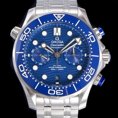 오메가 남성용 씨마스터 디버 300M 코엑시얼 크로노그래프 P. 9900타입 44mm 러버우레탄밴드 블루다이얼   omg98746 Ⅳ