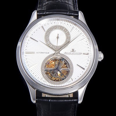 예거르꿀뜨르 남성용 마스터 13234 E1 투어빌론(뚜르비용)  978F  42mm 가죽줄 화이트다이얼 jag96023 Ⅳ