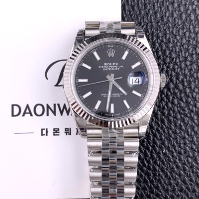 로렉스 남성용 904L스틸!! 2022신형 데이저스트 41mm II m126334 블랙 다이얼 야광 스틱 인덱스 스틸 브레이슬릿 신형 Cal.3235 오토매틱 무브먼트 ROL06130 Ⅳ