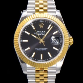 로렉스 남성용 904L스틸!! 2022신형 데이져스트 41mm II 126333 !! 18K 옐로골드 블랙 다이얼 브레이슬릿 신형 Cal.3235 오토매틱 무브먼트 ROL09330 Ⅳ