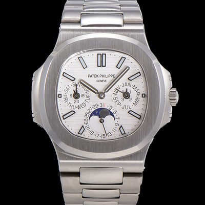 파텍필립 남성용 Ref.5740 노틸러스 문페이즈 오토매틱 Cal.240 Q타입 40mm 메탈줄  화이트다이얼 pat9951 Ⅳ