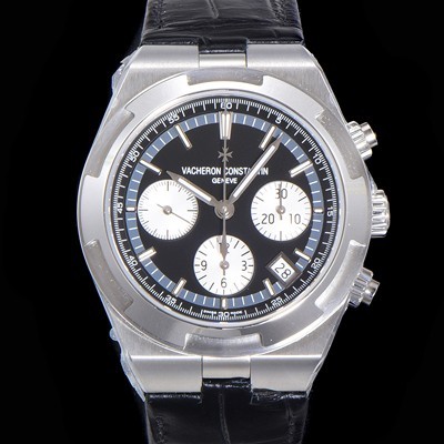 바쉐런콘스탄틴 남성용 오버시즈 크로노그래프 42mm 오토매틱 5500S 가죽줄 블랙다이얼 vac1913 Ⅳ