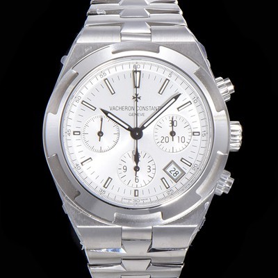 바쉐런콘스탄틴 남성용 오버시즈 크로노그래프 42mm 오토매틱 5500S 메탈줄 화이트다이얼 vac1135 Ⅳ