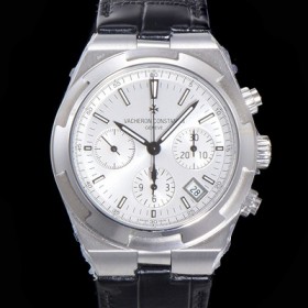 바쉐런콘스탄틴 남성용 오버시즈 크로노그래프 42mm 오토매틱 5500S 가죽줄 화이트다이얼 vac1235 Ⅳ