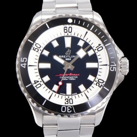 브라이틀링 뉴 다이버워치 남성용 슈퍼오션 44mm 오토매틱 ETA2824-2 타입 크로노미터 메탈줄 세라믹베젤 블랙다이얼 bre8442 Ⅳ
