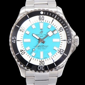브라이틀링 뉴 다이버워치 남성용 슈퍼오션 44mm 오토매틱 ETA2824-2 타입 크로노미터 메탈줄 세라믹베젤 스카이블루다이얼 bre9686 Ⅳ