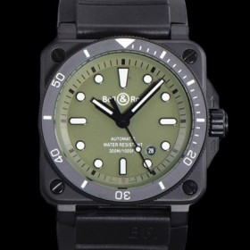 벨엔로즈 남성용 BR03-92 다이버 오토매틱 ETA2836-2 타입 42mm 우레탄줄 그린다이얼 bel70872 Ⅳ