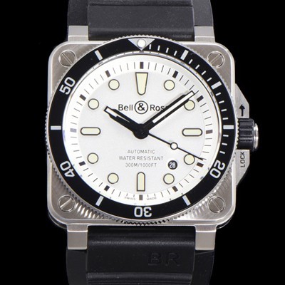 벨엔로즈 남성용 BR03-92 다이버 스틸 오토매틱 ETA2836-2 타입 42mm 우레탄줄 화이트다이얼 bel04294 Ⅳ