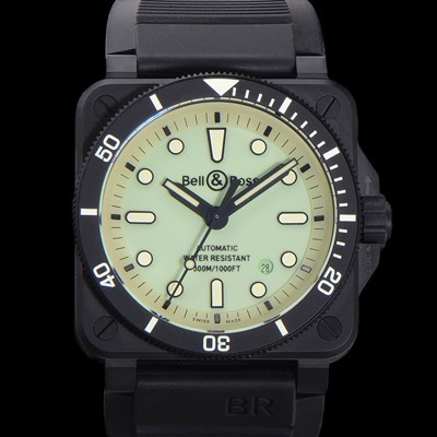 벨엔로즈 남성용 BR03A 오토매틱 2892타입 42mm 세라믹 우레탄줄 그린 다이얼 bel4105 Ⅳ