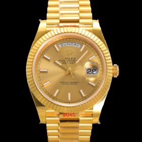 롤렉스 남성용 데이데이트 m228238-0003 18K 옐로우골드 40mm 오토매틱 Cal.3255 타입 샴페인 다이얼 rol5299 Ⅳ