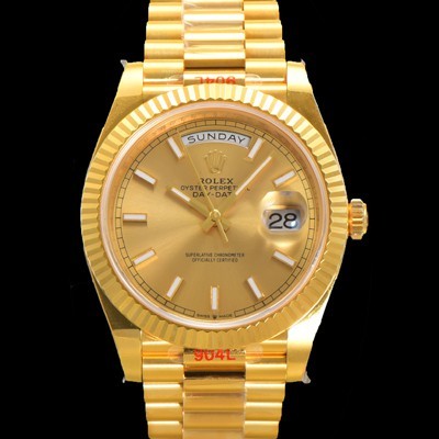 로렉스 남성용 데이데이트 m228238-0003 18K 옐로우골드 40mm 오토매틱 Cal.3255 타입 샴페인 다이얼 rol5299 Ⅳ