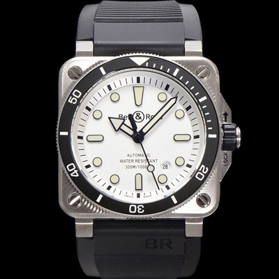 벨엔로즈 남성용 인스트루먼트03 BR03A-D-WH-STSRB 오토매틱 9015타입 42mm 우레탄줄 화이트 다이얼 bel4112 Ⅳ