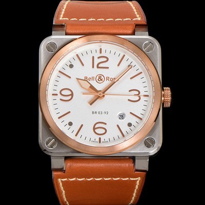 벨엔로즈 남성용 인스트루먼트03 BR03A-WH-STPGSC 오토매틱 9015타입 42mm 우레탄줄 화이트 다이얼 bel4119 Ⅳ
