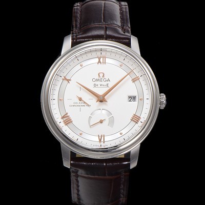 오메가 남성용 드빌 424.13.40.21.02.001 프레스티지 코-액시얼 39.5mm 오토매틱 Cal.2627 타입 빈티지 실버 다이얼 omg0164 Ⅳ