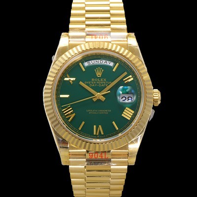 로렉스 남성용 New 데이데이트 m228238-0061 무게187g 18K 옐로우골드 40mm 오토매틱 Cal.2836-2 타입 그린 다이얼 rol5397 Ⅳ