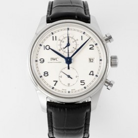 아이더블유씨 남성용 포루투기즈 IW390303 크로노그래프 42mm 오토매틱 무브먼트 화이트 다이얼 iwc4098 Ⅳ
