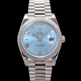 로렉스 남성용 New "VIP 타입 최종형" 데이데이트 m228236-0012 무게195g 플래티넘 40mm 오토매틱 Cal.3255 타입 아이스 블루 로마 다이얼 rol5426 Ⅳ