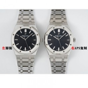 오데마피게 남성용 로얄오크 15500ST.OO.1220ST.03 41mm 오토매틱 Cal.4302 무브먼트 블랙 다이얼 aud6541 Ⅳ