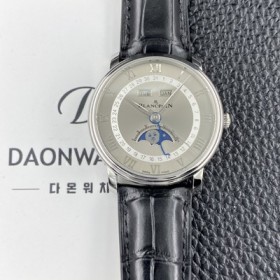 블랑팡 남성용 빌레레 퀀탬 컴플레트 40mm 문페이즈 오토매틱 Cal.6654타입 그레이 다이얼 bla4216 Ⅳ