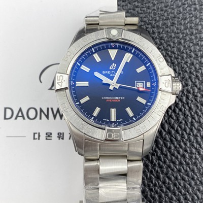브라이틀링 남성용 어벤져 44mm 메탈줄 오토매틱 2836-2 타입 블랙 다이얼 bre6067 Ⅳ