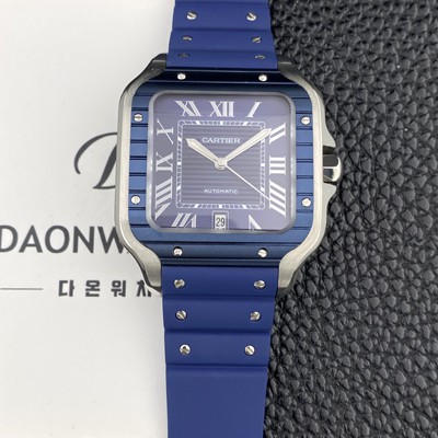 까르띠에 남성용 산토스 드 까르띠에 워치 WSSA0048 라지 39.8mm 오토매틱 9015 무브먼트 블루 다이얼 car69400 Ⅳ